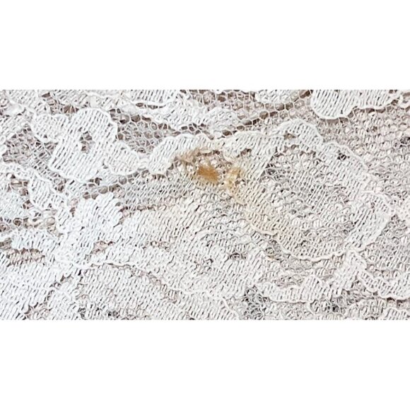 Vintage Lace Tablecloth 67x100 Light Beige Pink Floral Rose Pattern Rectangular - Picture 6 of 6